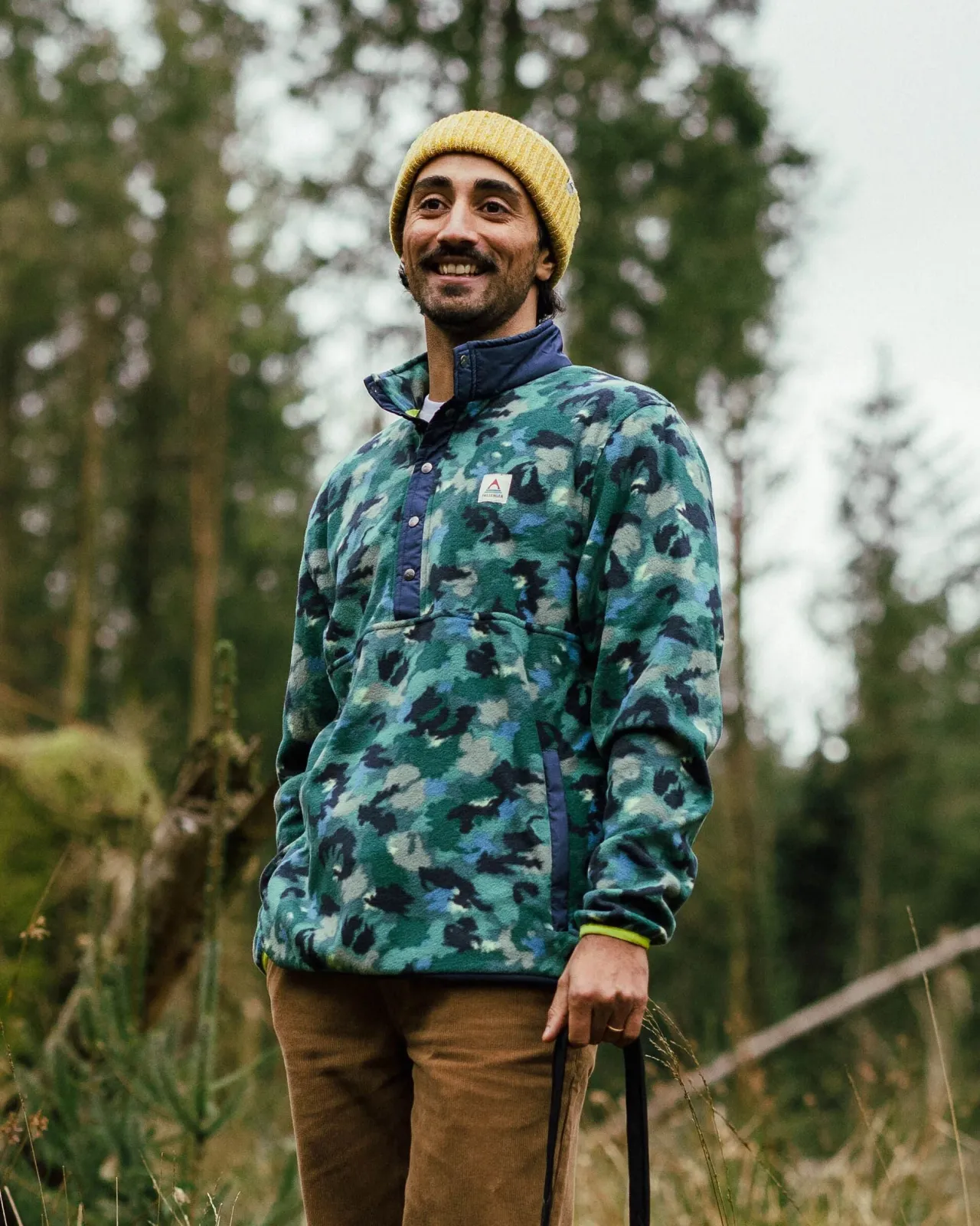 adrift_recyceltes_polarfleece__alpin_camo_regenwald_2.webp Best Sale Adrift Recyceltes Polarfleece - Alpin Camo Regenwald Herren Fleece | Fleece