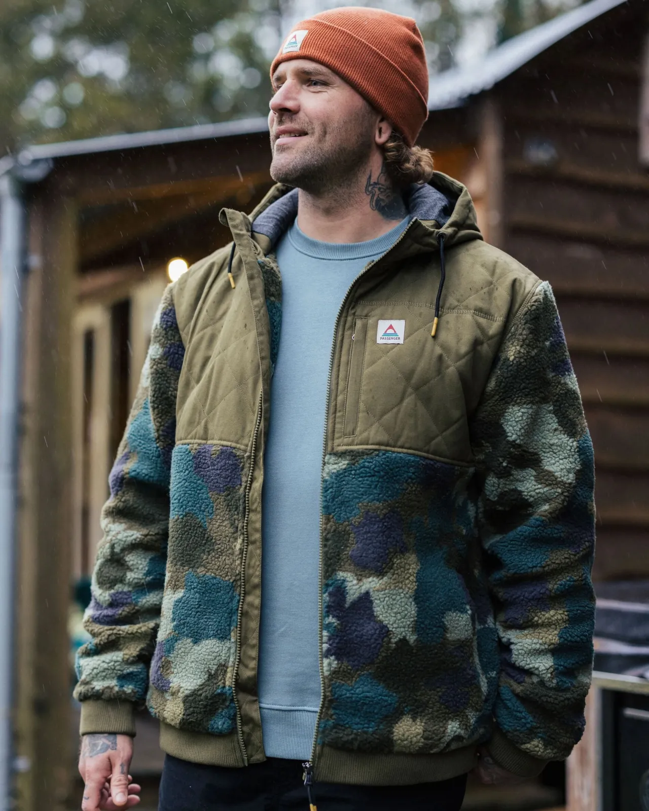 Flash Sale Adventure 2.0 Recyceltes Tiefflor-Sherpa-Fleece - Alpin Camo Khaki Herren Fleece | Fleece