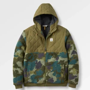 Flash Sale Adventure 2.0 Recyceltes Tiefflor-Sherpa-Fleece - Alpin Camo Khaki Herren Fleece | Fleece