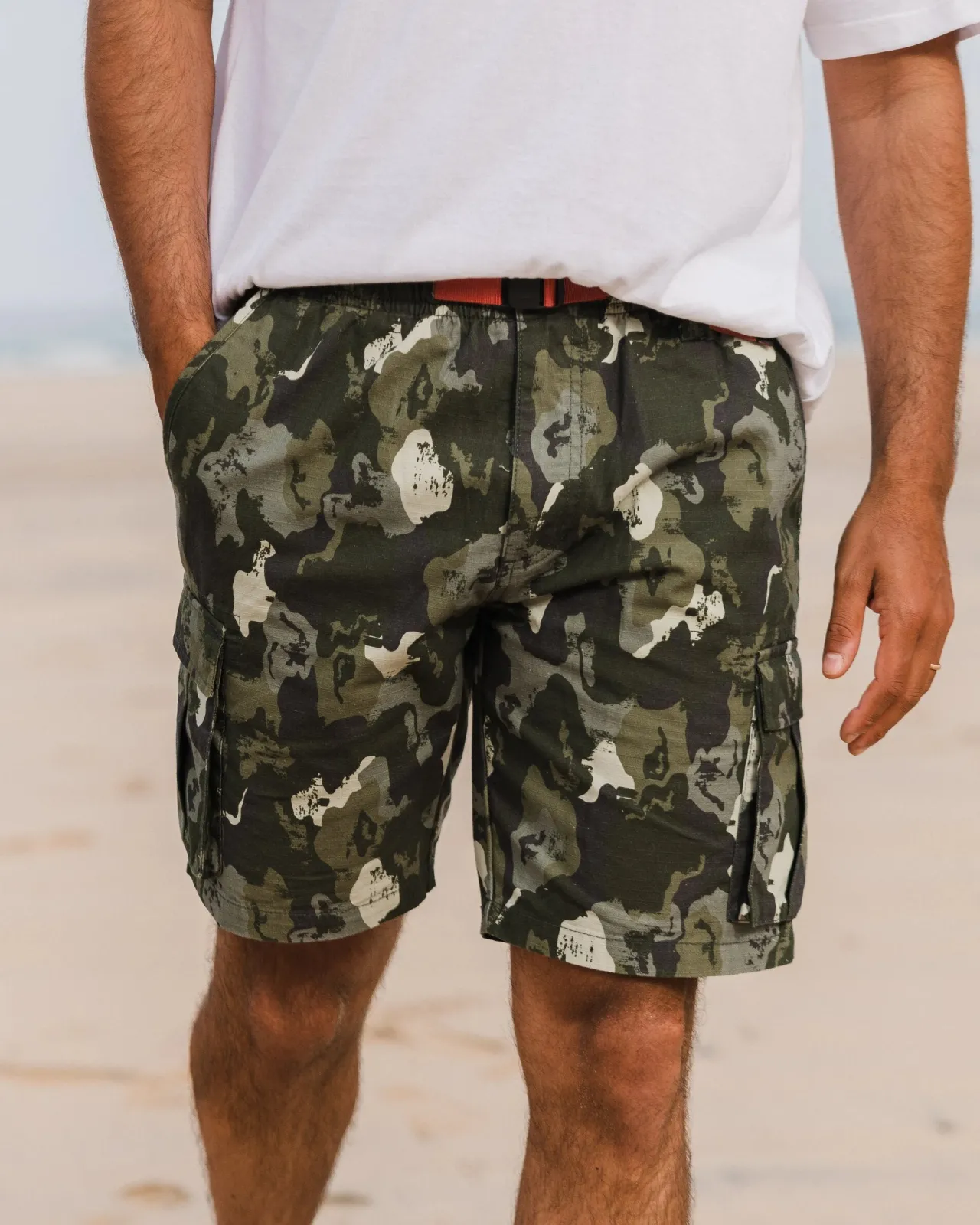 Cheap Adventurer Cargo Short - Khaki Camo Herren Kurze Hosen