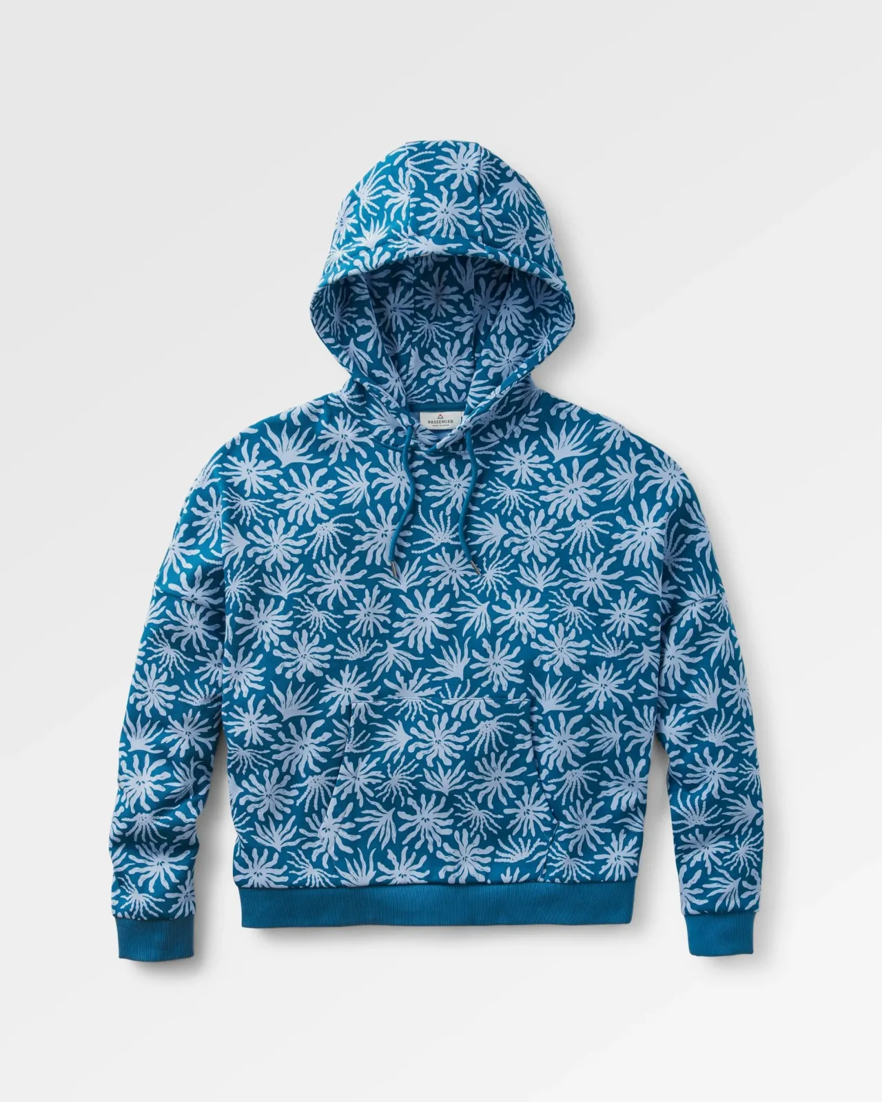 Discount Arame Bio-Baumwoll Hoodie - Seegras/Stahlblau Damen Kapuzenpullover & Sweatshirts