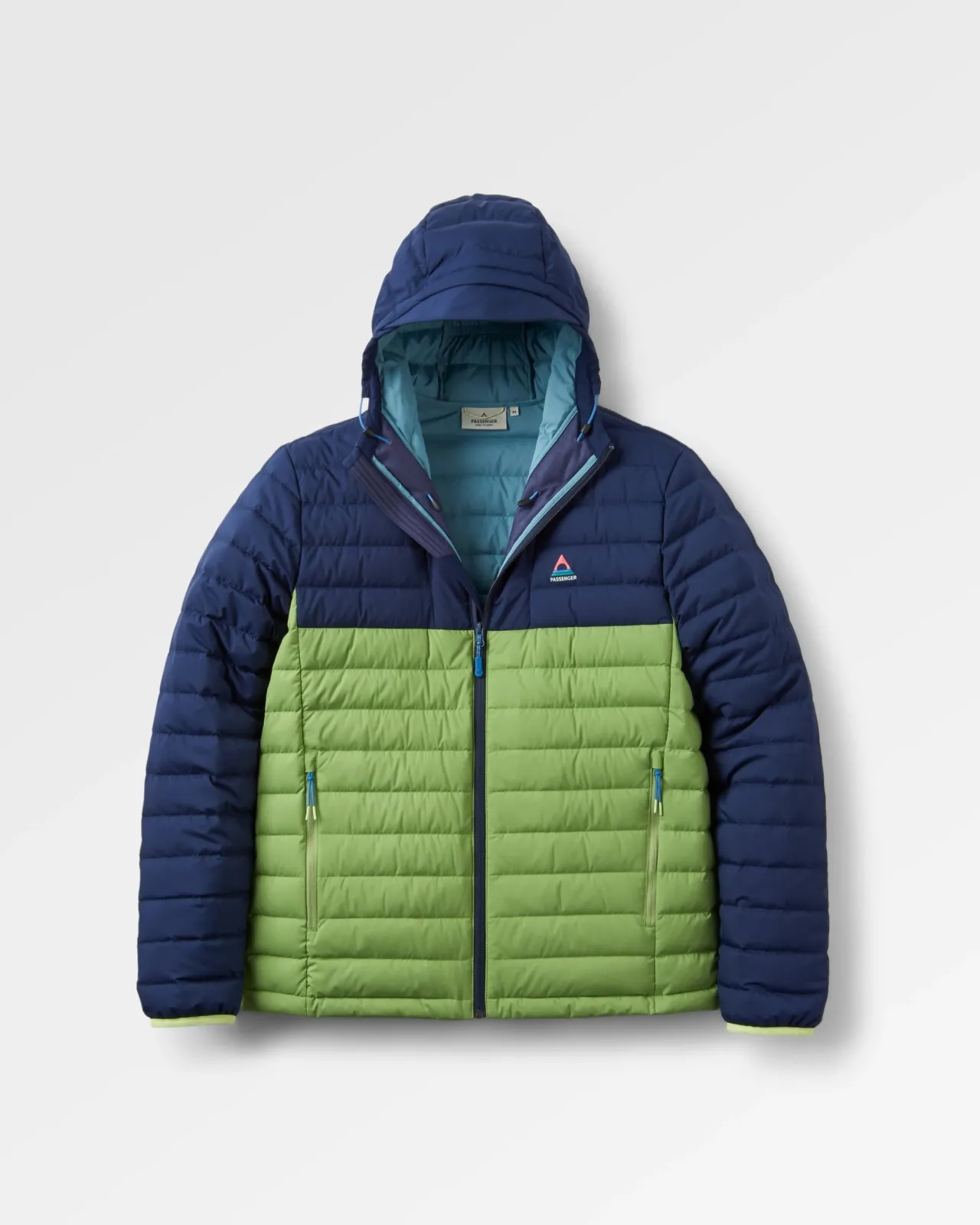 New Ashland Down Recycelte Jacke - Dunkles Marineblau/Birnengrün Herren Isoliert | Jacken