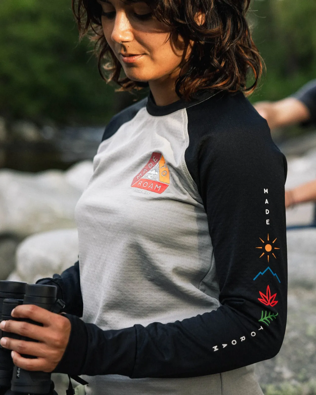 Shop Atlantis Recyceltes Base Layer Langarm-T-Shirt - Schwarz/Grau Meliert Damen Oberteile
