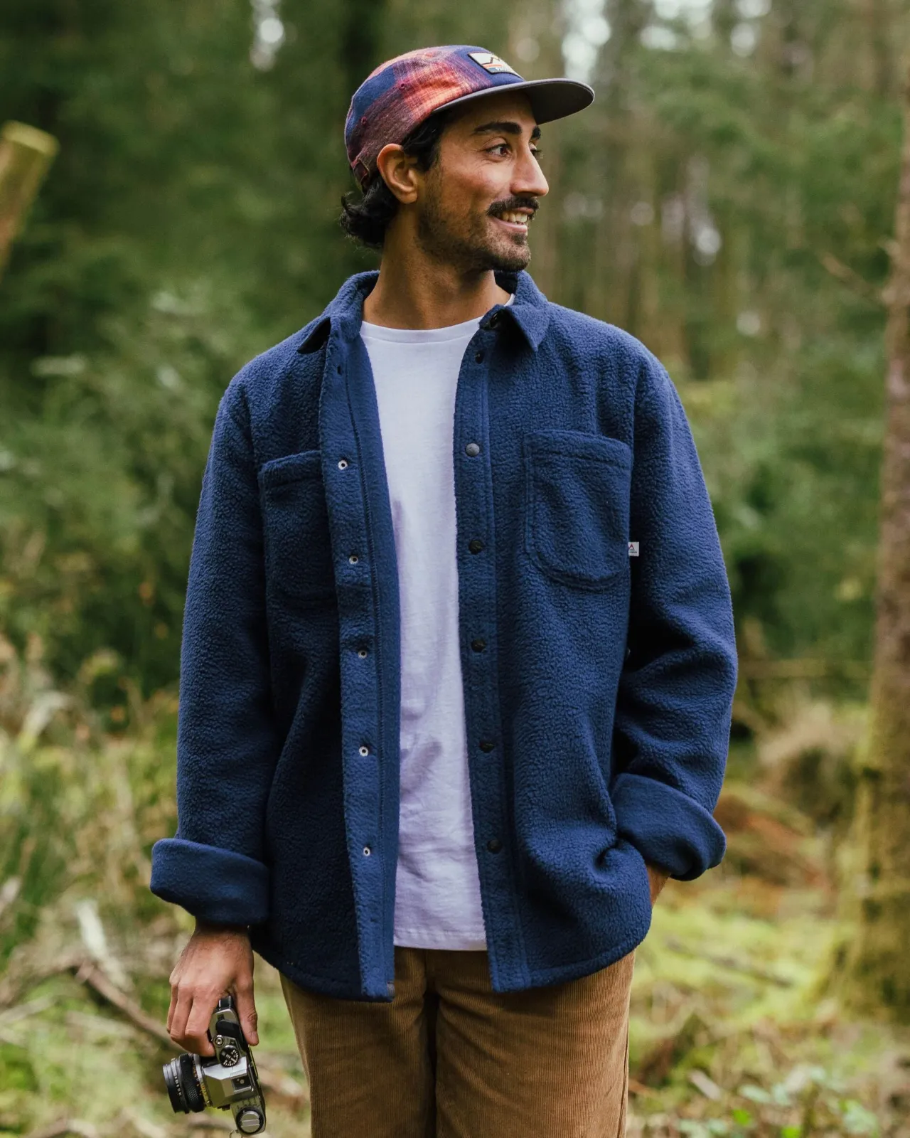 Store Backcountry Recyceltes Sherpa-Fleece-Hemd - Tiefes Marineblau Herren Hemden | Fleece