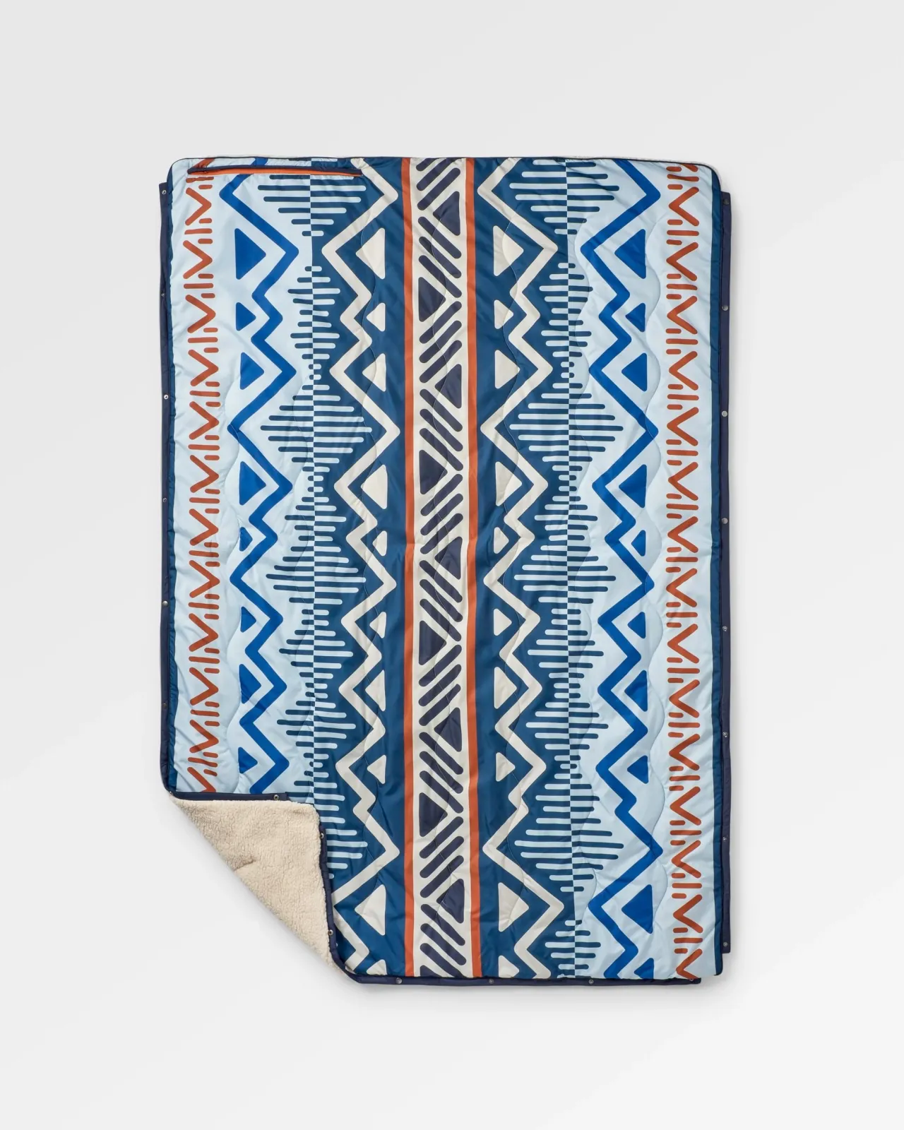 Store Cabin Recycelte Sherpa Decke - Berg Geo Grau Blau Decken