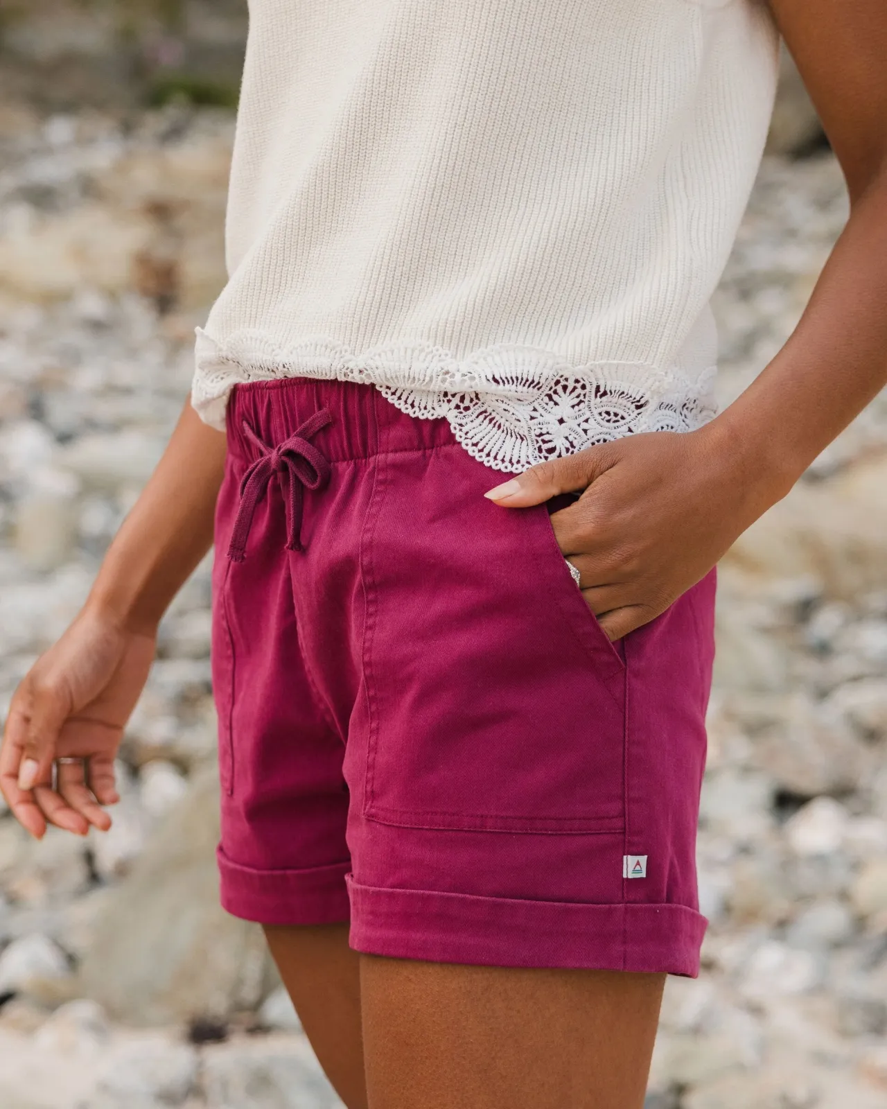 carriso_biobaumwollshorts__cranberry_2.webp Online Carriso Bio-Baumwollshorts - Damen Kurze Hosen