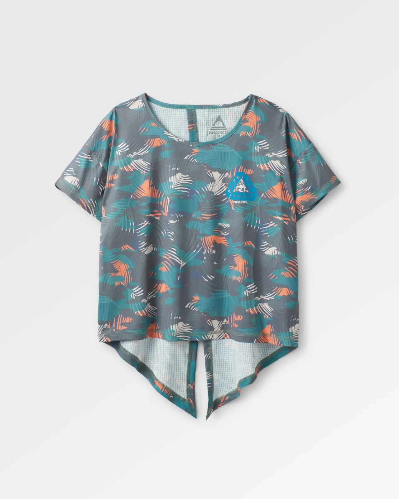 chakra_tie_back_aktiv_recyceltes_tshirt__palm_camo_tiefsee_4.webp Discount Chakra Tie Back Aktiv Recyceltes T-Shirt - Palm Camo Tiefsee Damen Oberteile