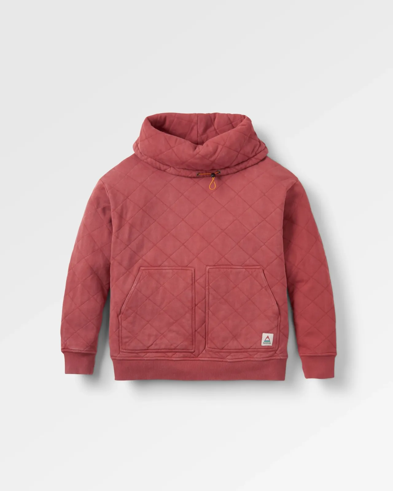 Hot Clementine Recycelter Gesteppter Hoher Kragen - Roter Ocker Damen Kapuzenpullover & Sweatshirts