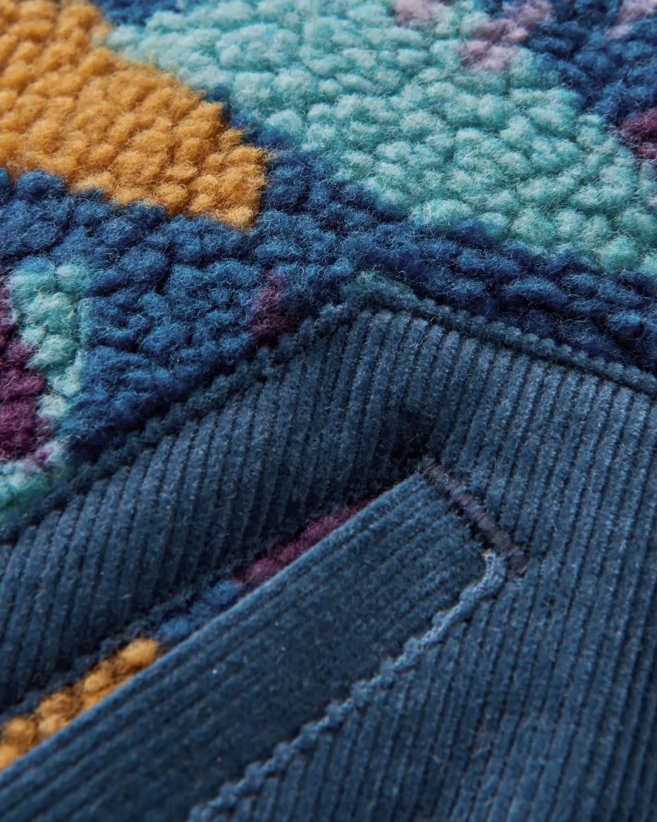 clover__recyceltes_sherpafleece__tiefblaues_tarnmuster_8.webp Online Clover 2.0 recyceltes Sherpa-Fleece - Tiefblaues Tarnmuster Damen Fleece | Fleece