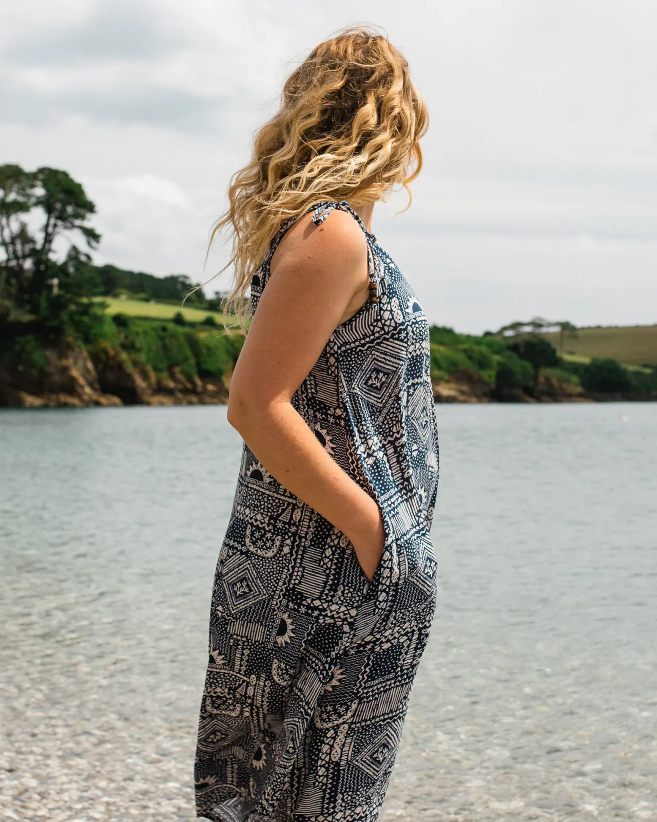 Flash Sale Copetín Jumpsuit - Vintage Patchwork Marineblau Damen Kleider & Röcke | Jumpsuits & Playsuits