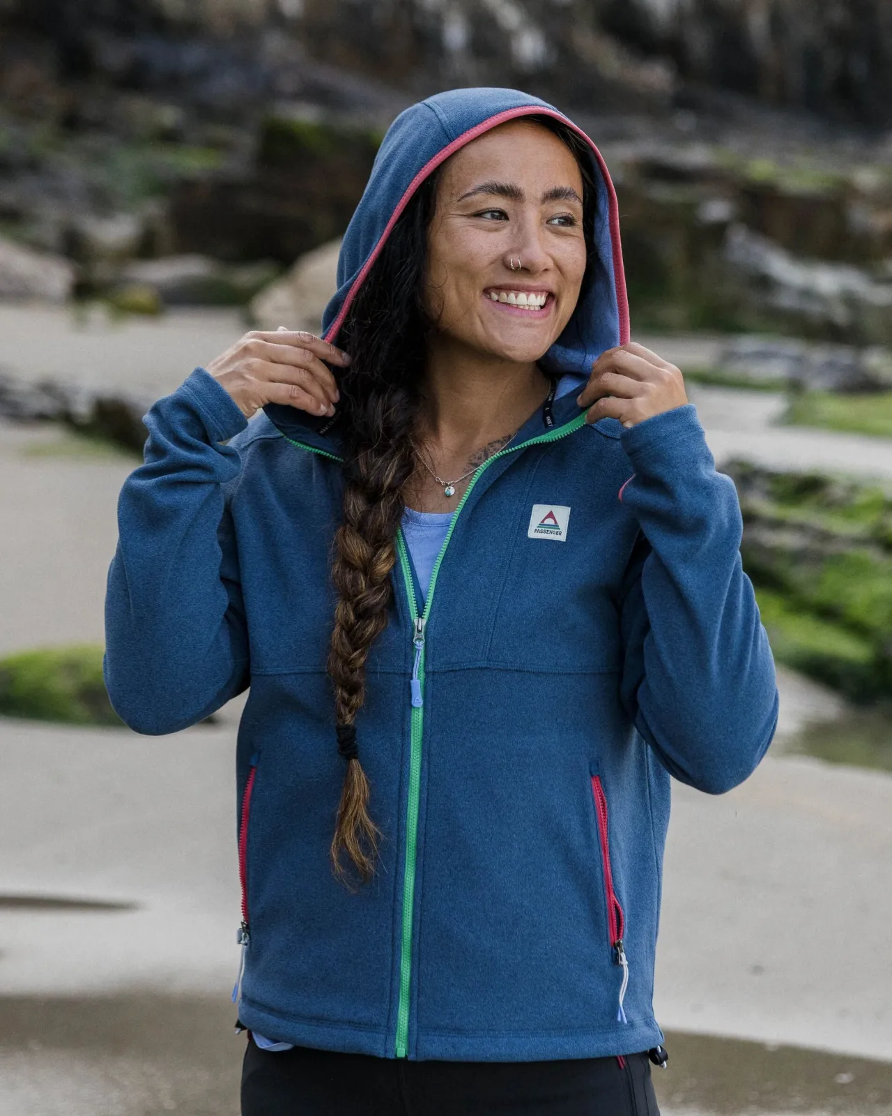 crest_polartec_fleecekapuzenpullover__dunkel_meliertes_denim_4.webp Flash Sale Crest Polartec® Fleece-Kapuzenpullover - Dunkel Meliertes Denim Damen Oberteile