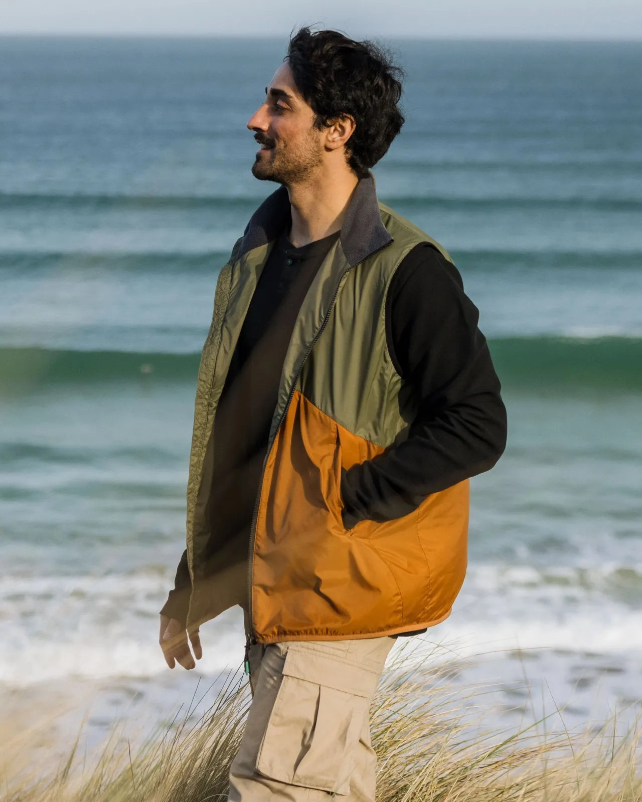 Discount Dusk Recycelte Isolierweste - Staubige Olive Herren Isoliert