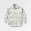 Sale East Recyceltes Polar-Fleece-Hemd - Berg Geo Vintage Weiß Damen Hemden