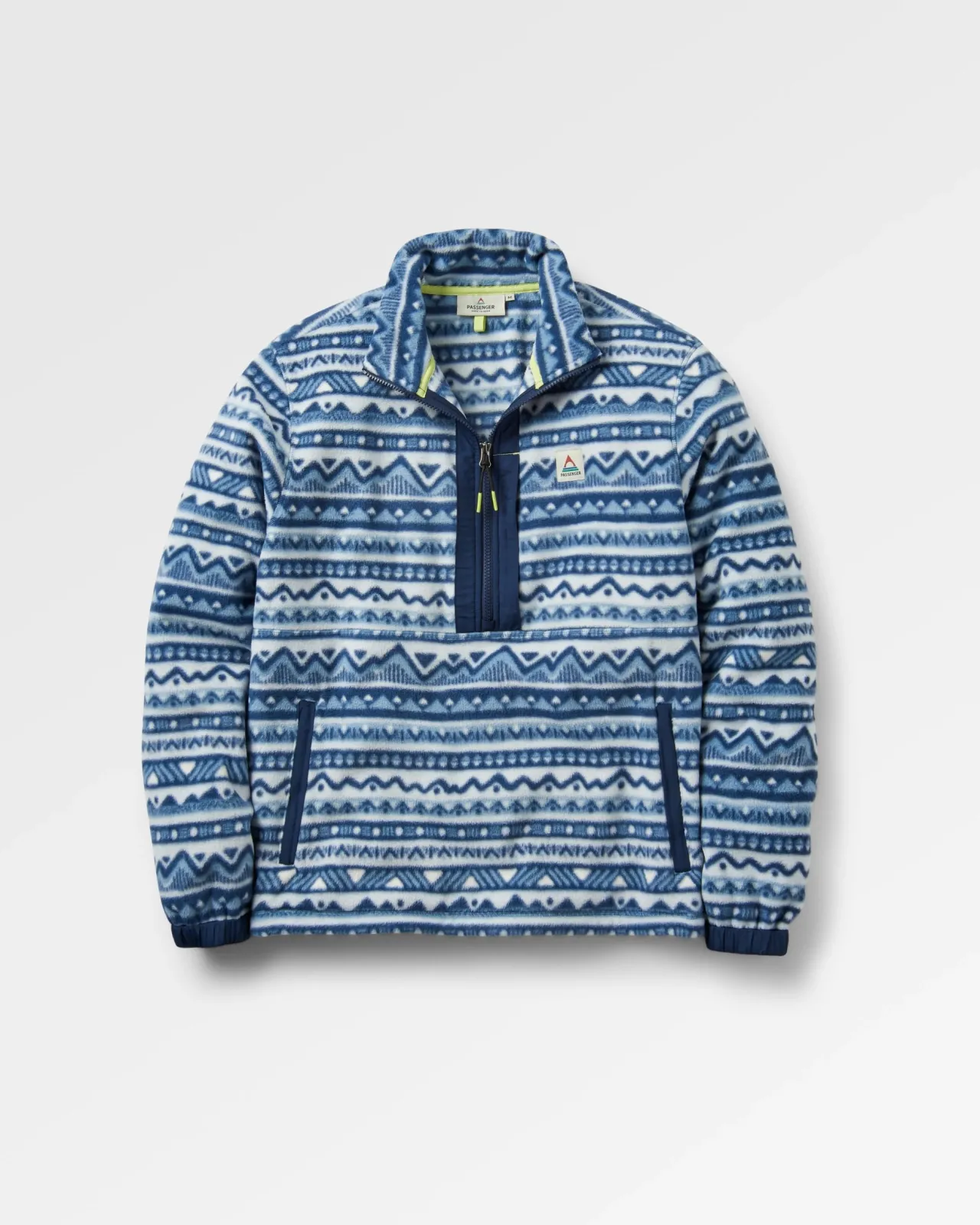Sale Ebb Recyceltes Polarfleece - Berg Geo Grau Blau Herren Fleece | Fleece