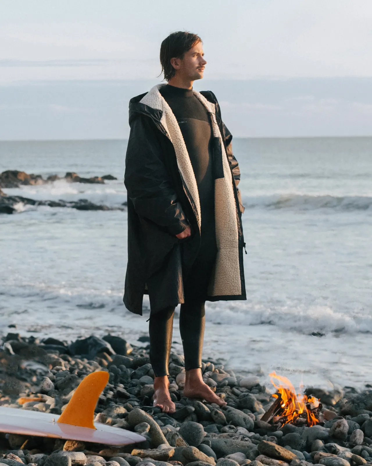 Discount Escapism Recycelter Sherpa-gefütterter Surf Poncho - Surf-ponchos | Surf-ponchos
