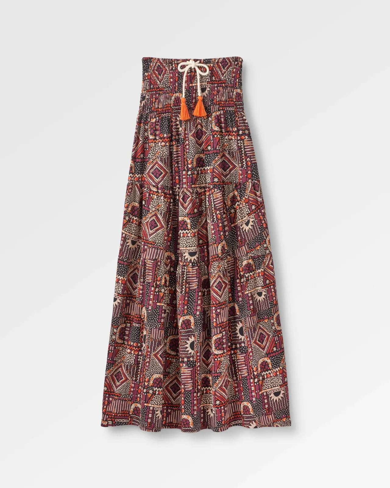 Cheap Fareway Recycelte Baumwolle Maxirock - Vintage Patchwork Schwarz/Mehrfarbig Damen Kleider & Röcke