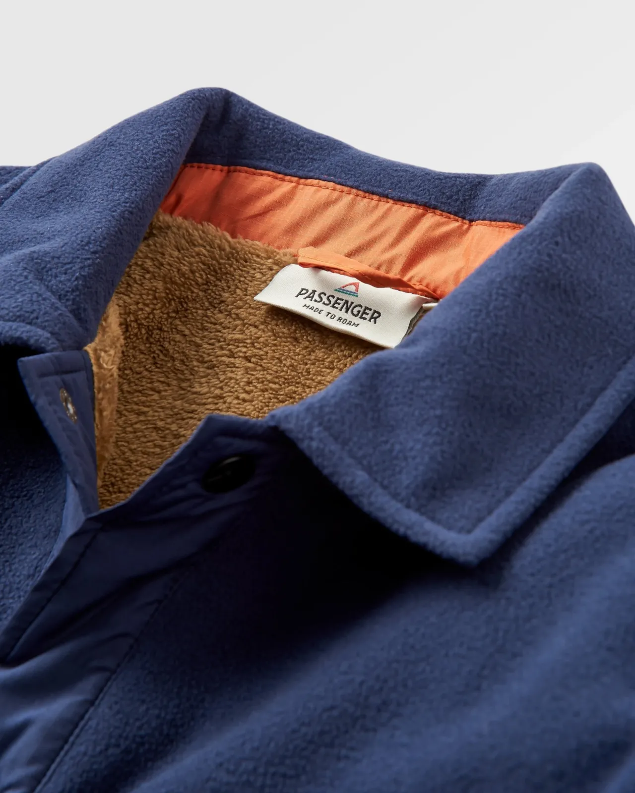 Store Firelight Sherpa gefüttertes Overshirt - Tiefes Marineblau Herren Hemden | Hemdjacken