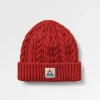 Store Fireside Recycelter Zopfmuster-Beanie - Roter Ocker Herren Mützen | Mützen