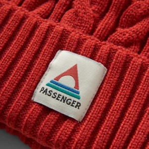 Store Fireside Recycelter Zopfmuster-Beanie - Roter Ocker Herren Mützen | Mützen