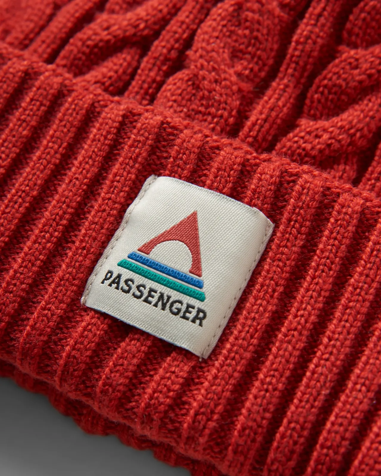 Store Fireside Recycelter Zopfmuster-Beanie - Roter Ocker Herren Mützen | Mützen