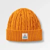 Online Fireside Recycelter Zopfmuster-Beanie - Sonnenaufgang Orange Herren Mützen | Mützen