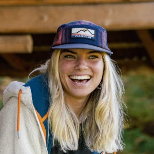 Best Sale Fixie Recyceltes Flanell 5-Panel-Cap - Reiches Marineblau/ Roter Ocker Karo Herren Kappen & Hüte | Kappen & Hüte