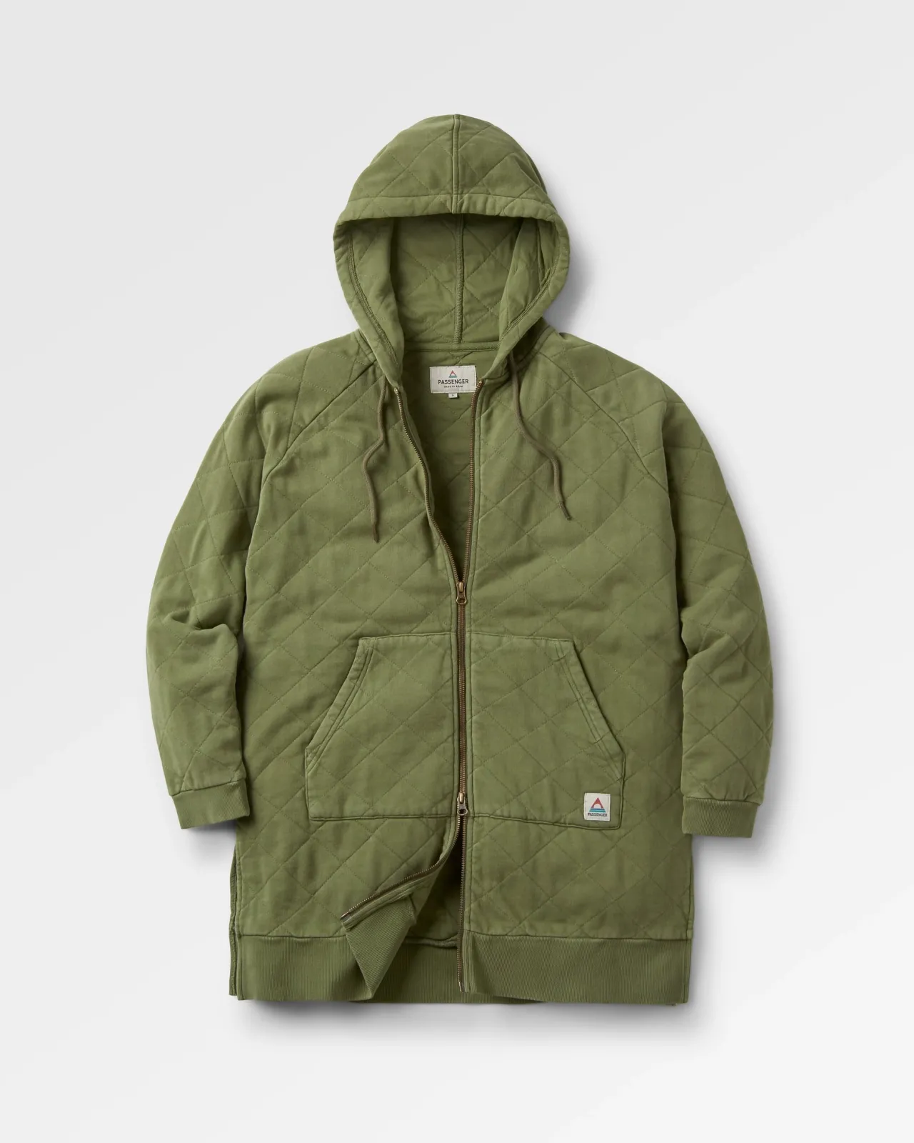 Shop Getaway Recycelte Gesteppte Kapuzenjacke mit Reißverschluss - Damen Kapuzenpullover & Sweatshirts