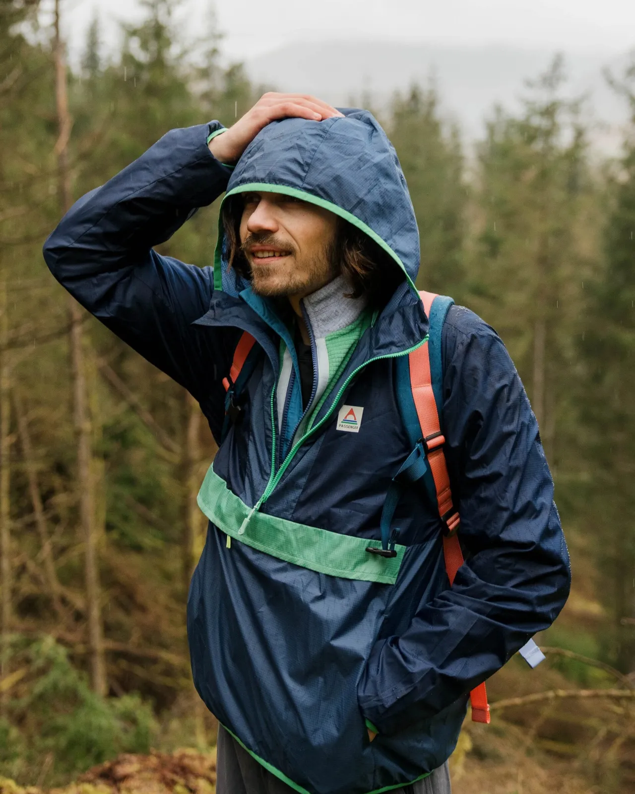 gusto_recycelte_windjacke__sattes_marineblaudunkles_denim_3.webp Discount Gusto Recycelte Windjacke - Sattes Marineblau/Dunkles Denim Herren Oberteile