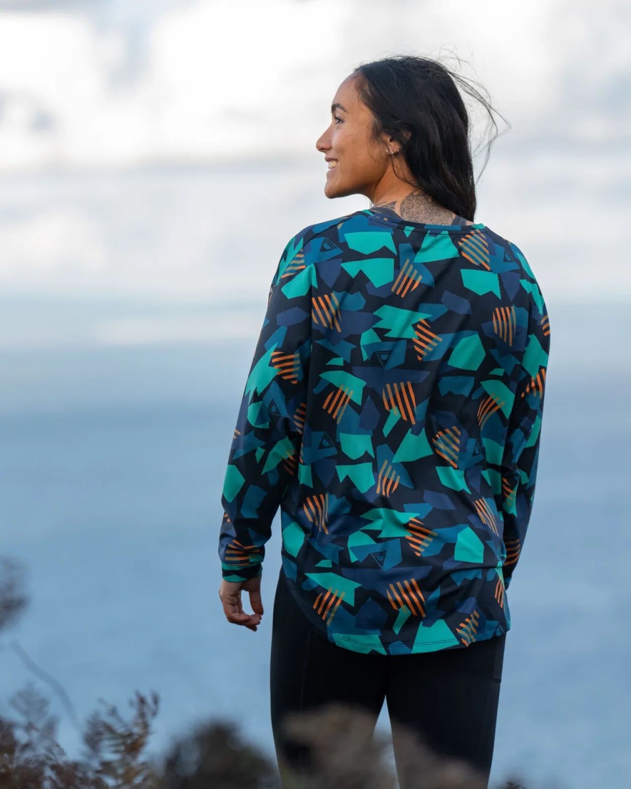 Fashion Hatha Recyceltes Aktiv-Top - Tiefes Marine- Damen Oberteile