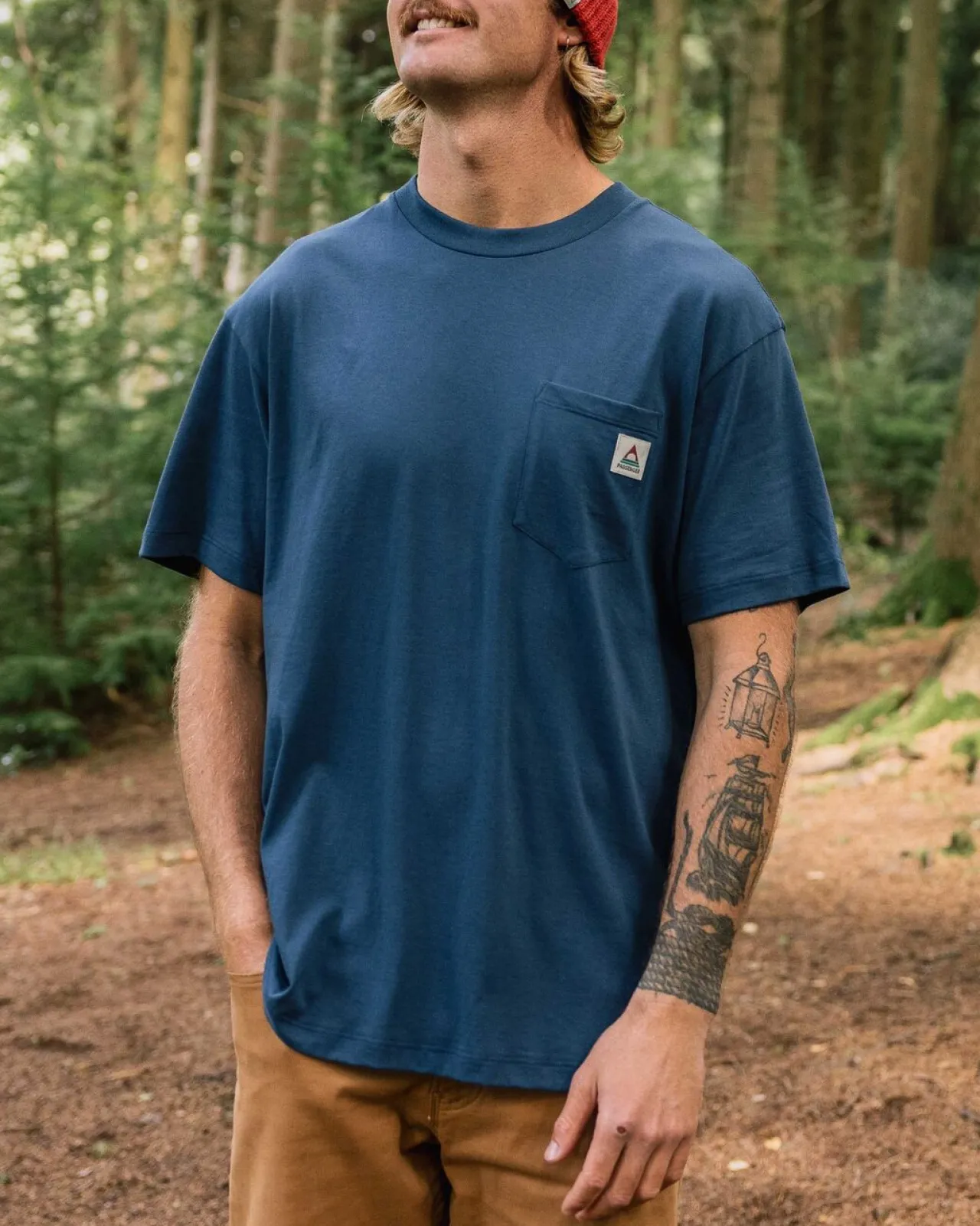 New Heritage Recyceltes entspannte geschnittenes T-Shirt - Dunkler Denim Herren T-shirts & Tanktops