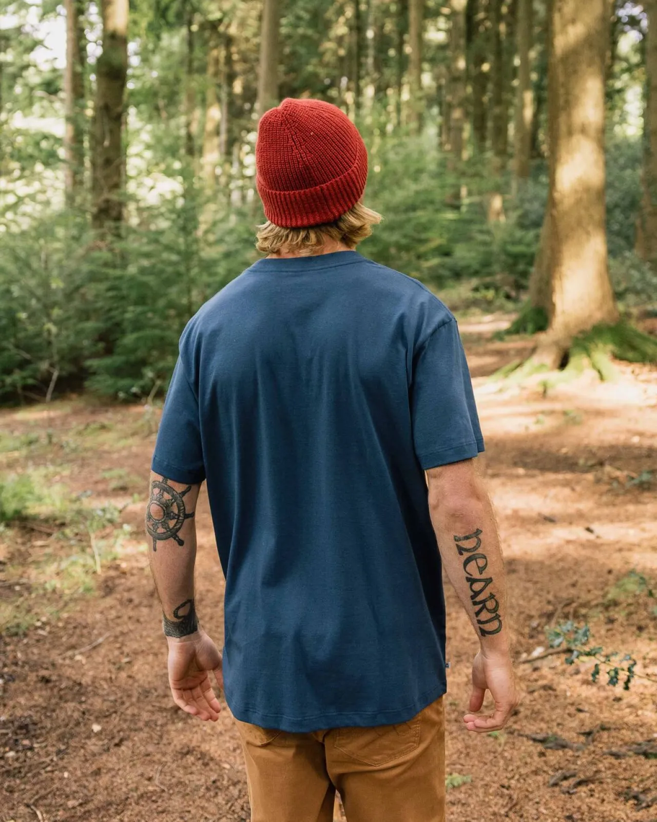 New Heritage Recyceltes entspannte geschnittenes T-Shirt - Dunkler Denim Herren T-shirts & Tanktops