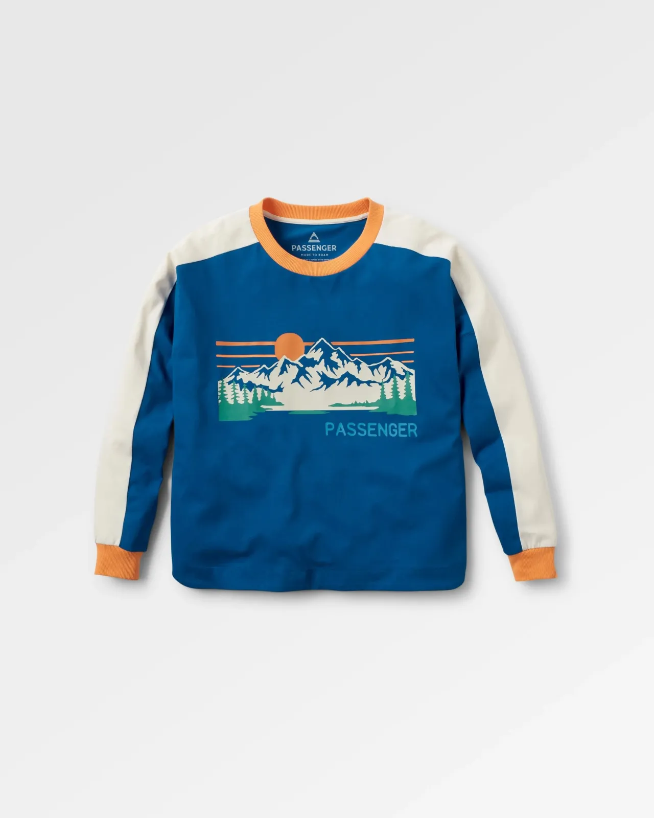Shop Hilltop Organic Cotton LS T-Shirt - Azure Blue Damen Oberteile & T-shirts