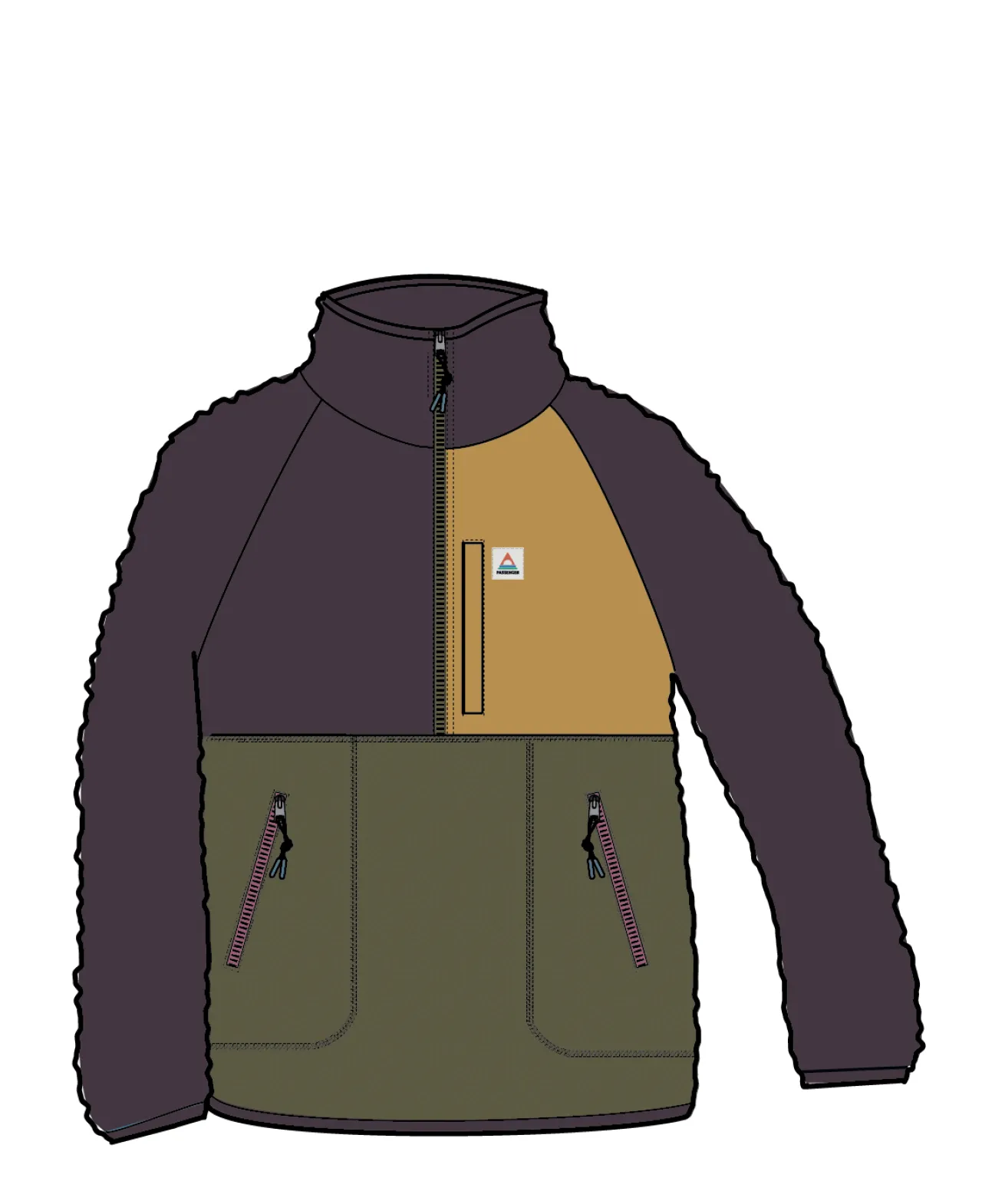 home__zip_recyceltes_sherpafleece__tiefes_pflaumekhaki_4.webp Flash Sale Home 1/2 Zip Recyceltes Sherpa-Fleece - Tiefes Pflaume/Khaki Damen Fleece | Fleece