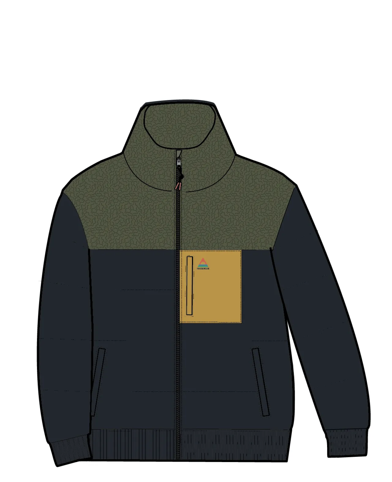 journey_recycelte_isolierjacke__schwarzkhaki_7.webp Online Journey Recycelte Isolierjacke - Schwarz/Khaki Herren Isoliert