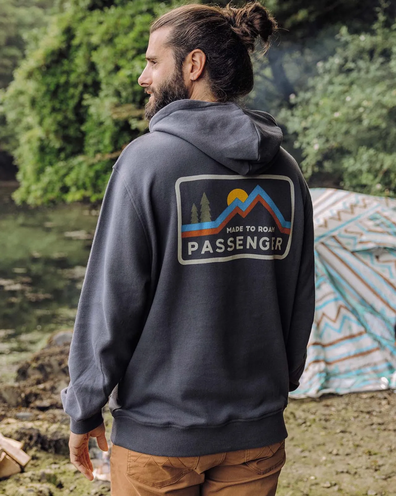 Clearance Made to Roam Recycelter Kapuzenpullover - Verblasstes Schwarz Herren Kapuzenpullover & Sweatshirts