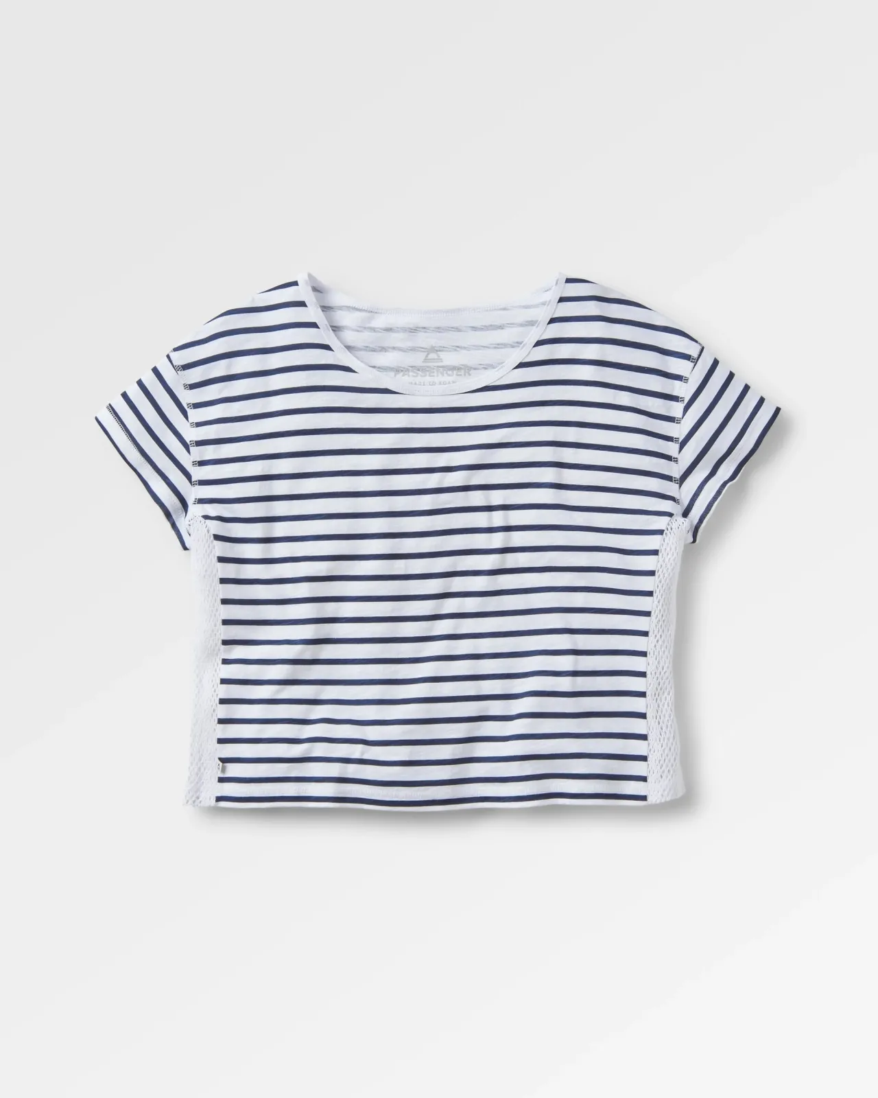 Best Sale Magnolia Recycled Cotton Crochet Trim T-Shirt - Marine Streifen Damen Oberteile & T-shirts
