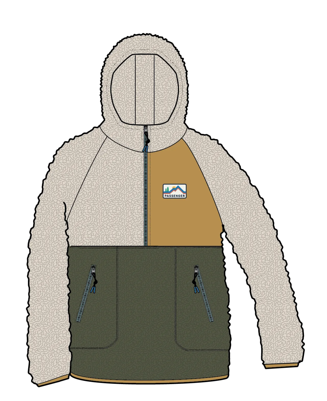 maine__zip_recyceltes_sherpa_fleece__khaki_5.webp Flash Sale Maine 1/2 Zip Recyceltes Sherpa Fleece - Khaki Damen Surf-ponchos | Surfzubehör