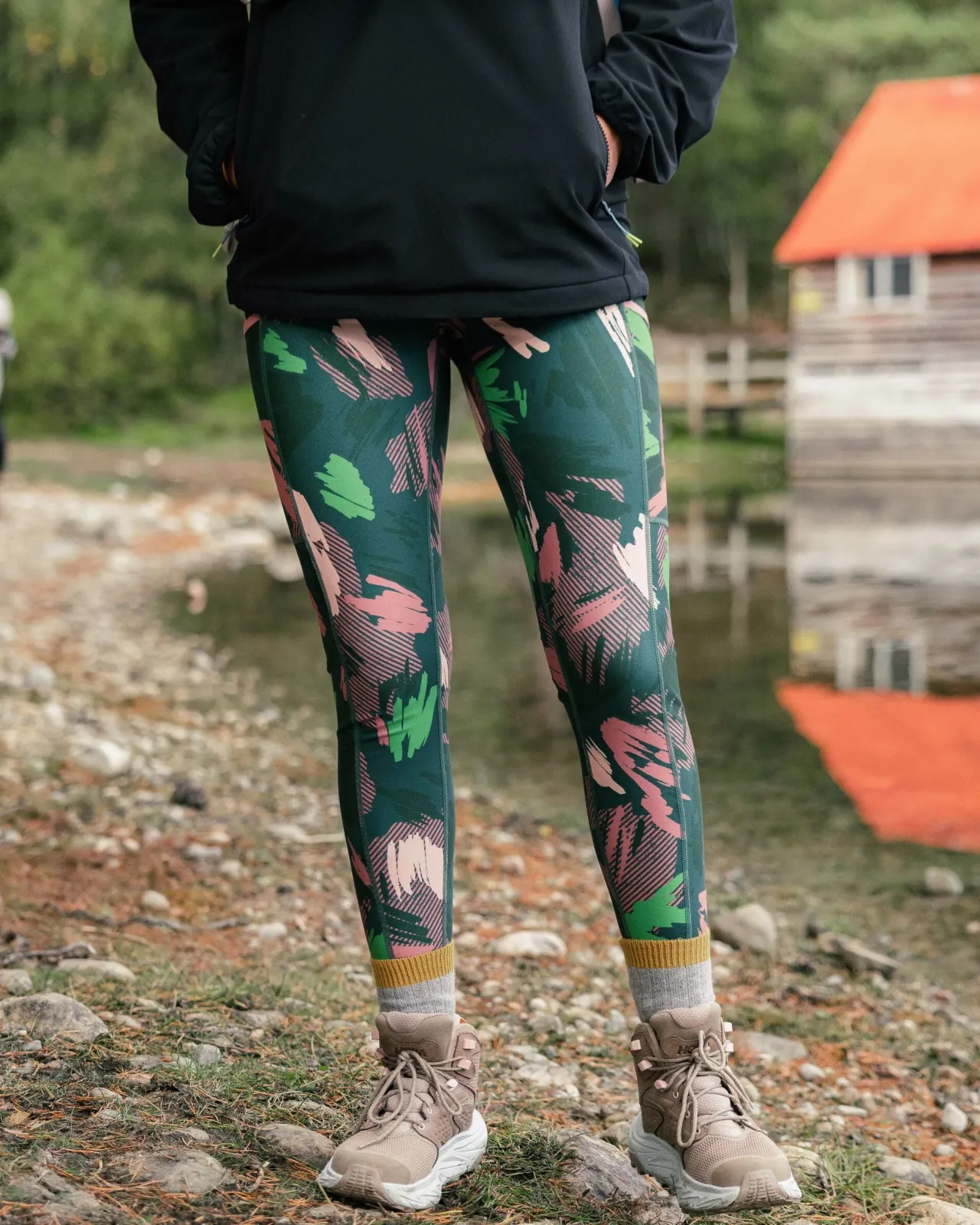 Clearance Mantra Recycelte Aktiv Leggings - Abstrakte Bergtanne Damen Leggings | Latzhosen & Hosen