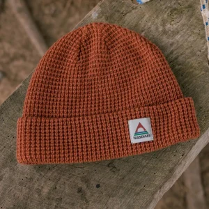 Online Moss Doppelschicht Recycelte Waffel-Beanie - Gebrannter Ton Herren Mützen | Mützen