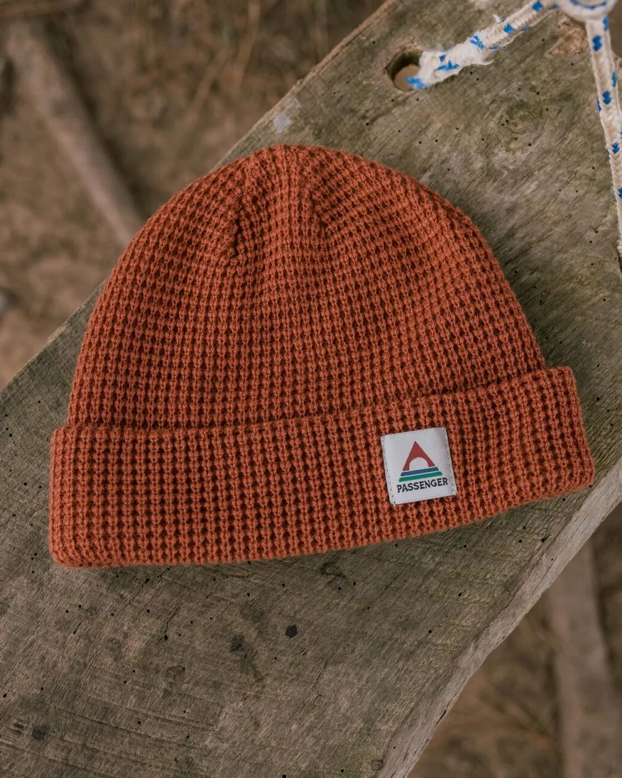 Online Moss Doppelschicht Recycelte Waffel-Beanie - Gebrannter Ton Herren Mützen | Mützen