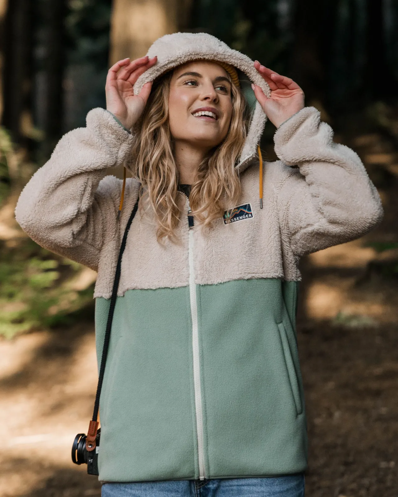 Best Nestling Sherpa Kapuzen-Fleece - Vintage- Damen Fleece | Fleece