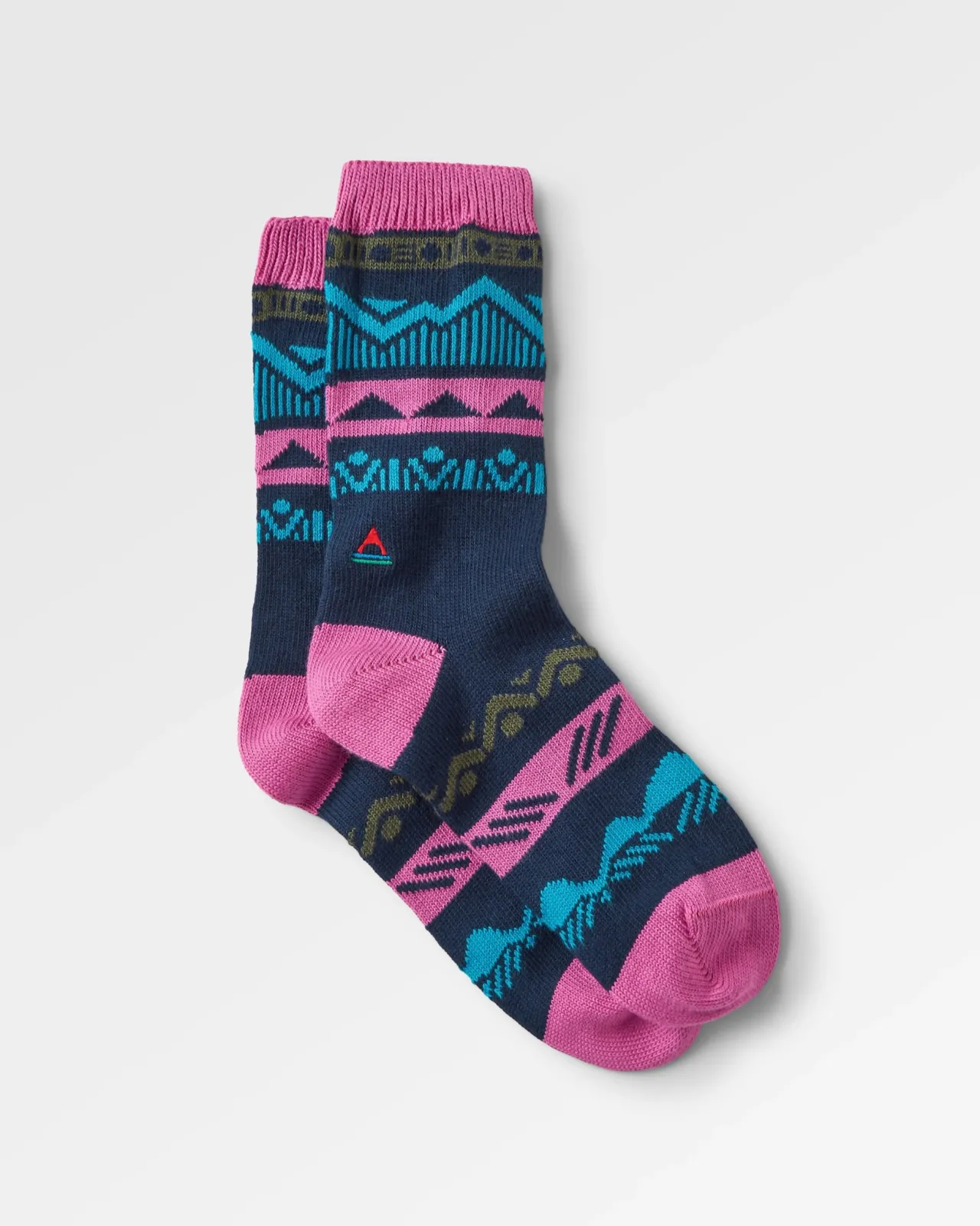 Cheap Nettle Organische Gemusterte Socken - Tiefes Marineblau Damen Socken