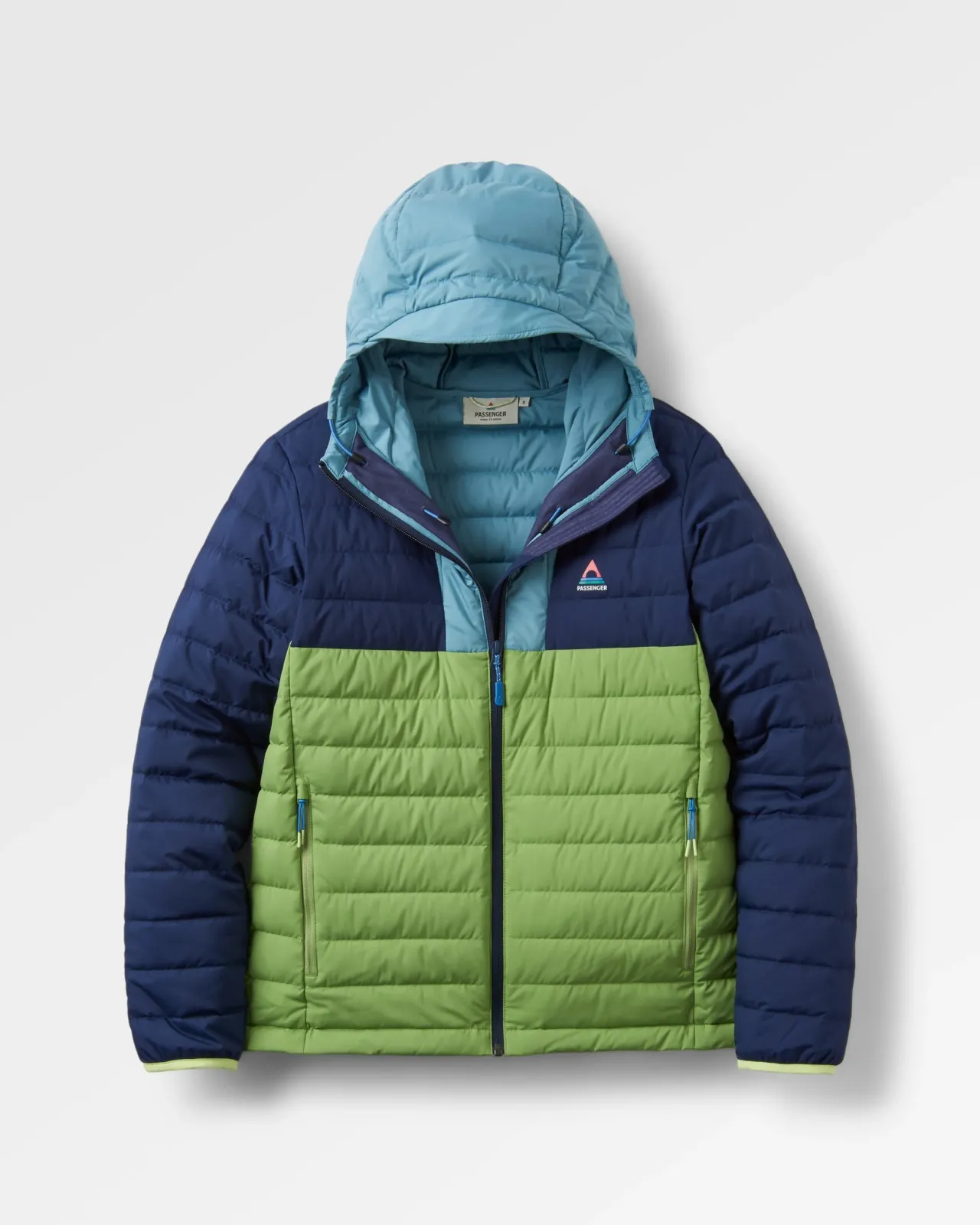 Store Northstar Daunenjacke aus recyceltem Material - Sattes Marineblau/Birnengrün/Arktis Damen Isoliert | Oberteile