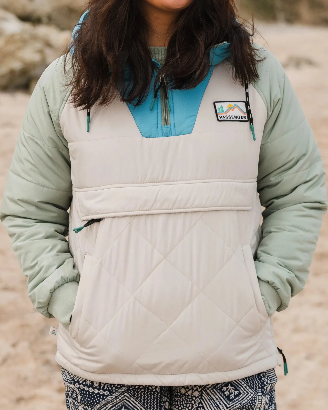 Fashion Ocean recycelte isolierte 1/2 Zip Jacke - Damen Isoliert
