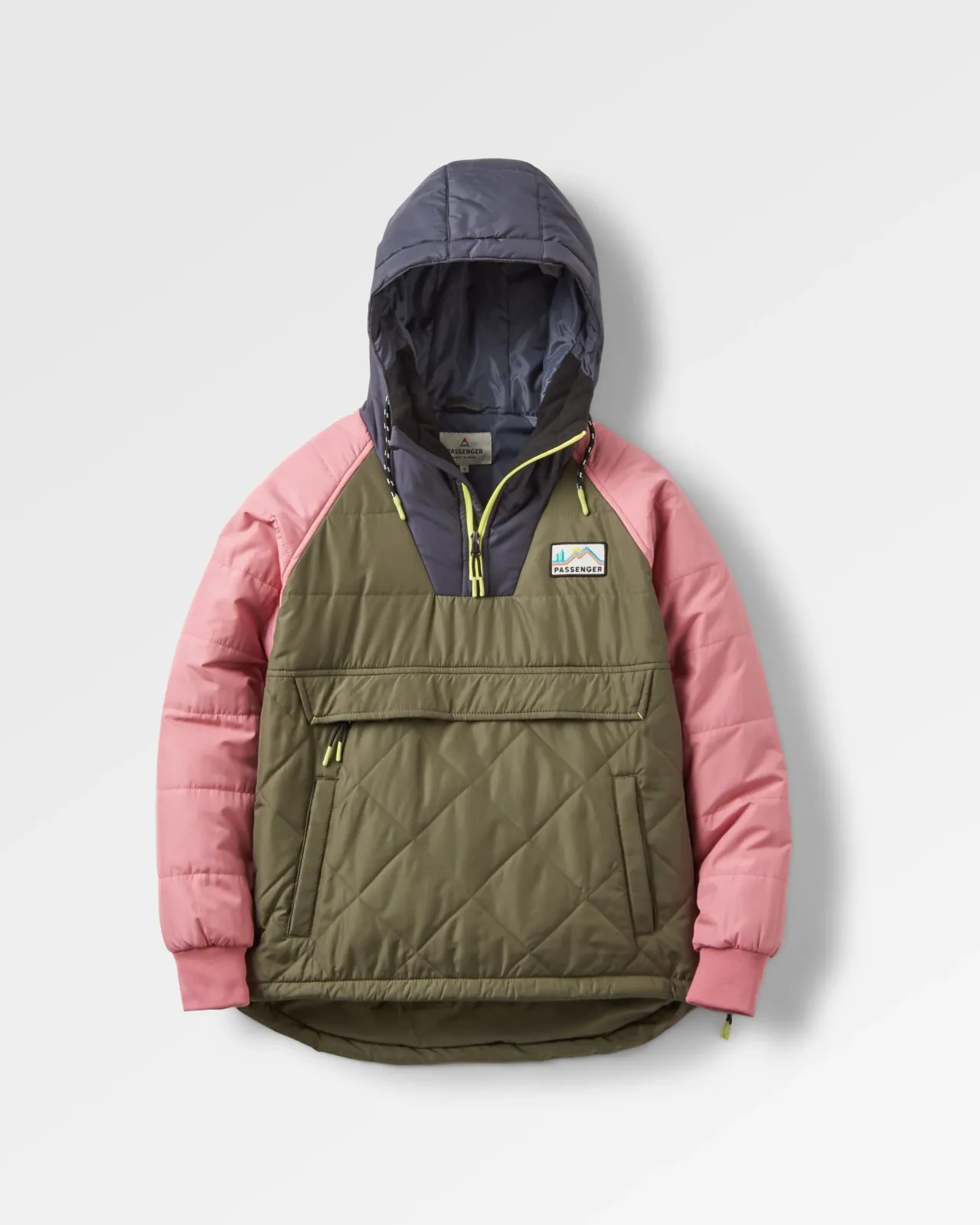 Hot Ocean recycelte isolierte 1/2 Zip Jacke - Staubige Olive Damen Isoliert