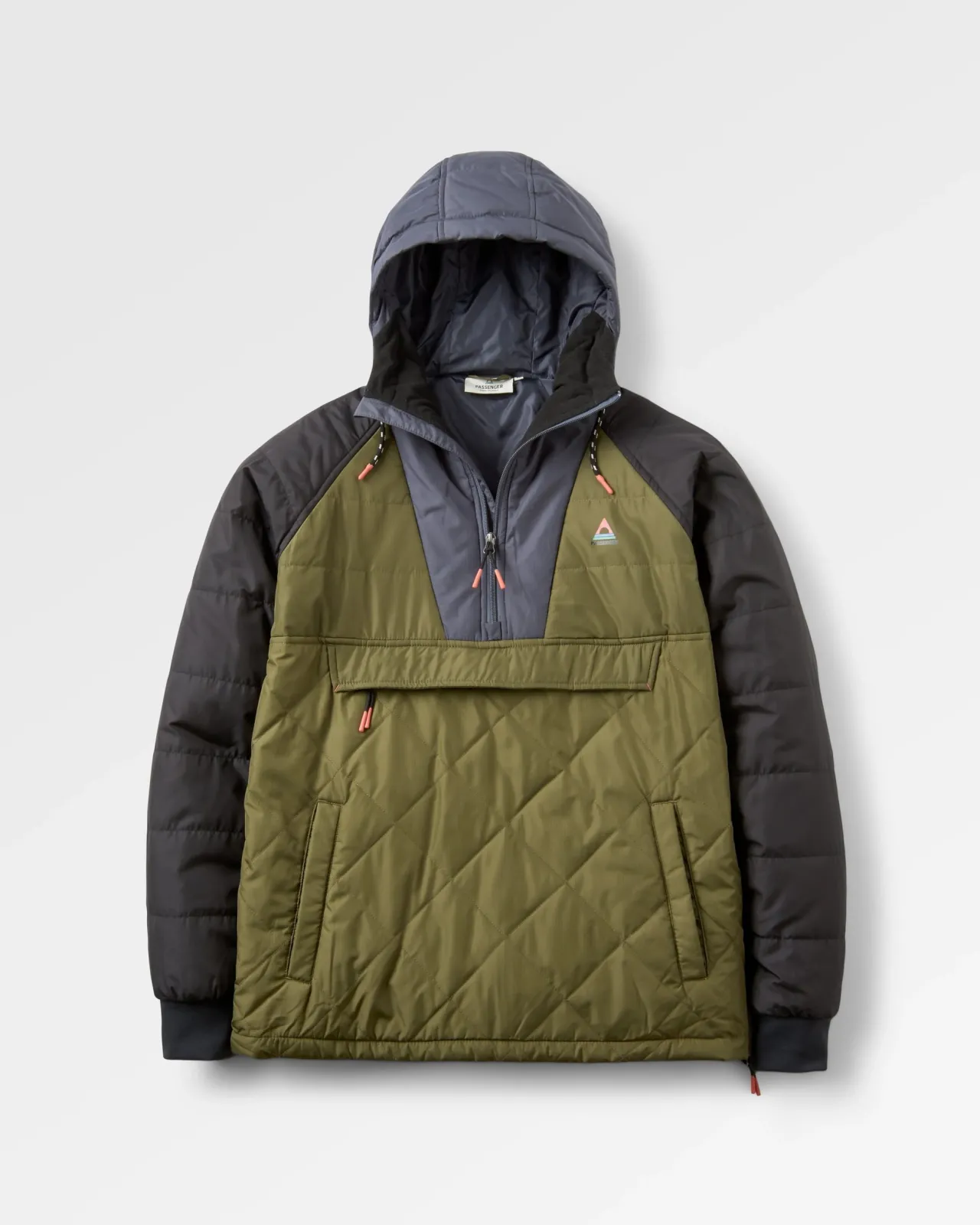 Best Sale Oceanic Recycled Insulated 1/2 Zip Jacket - Black/Khaki Herren Isoliert