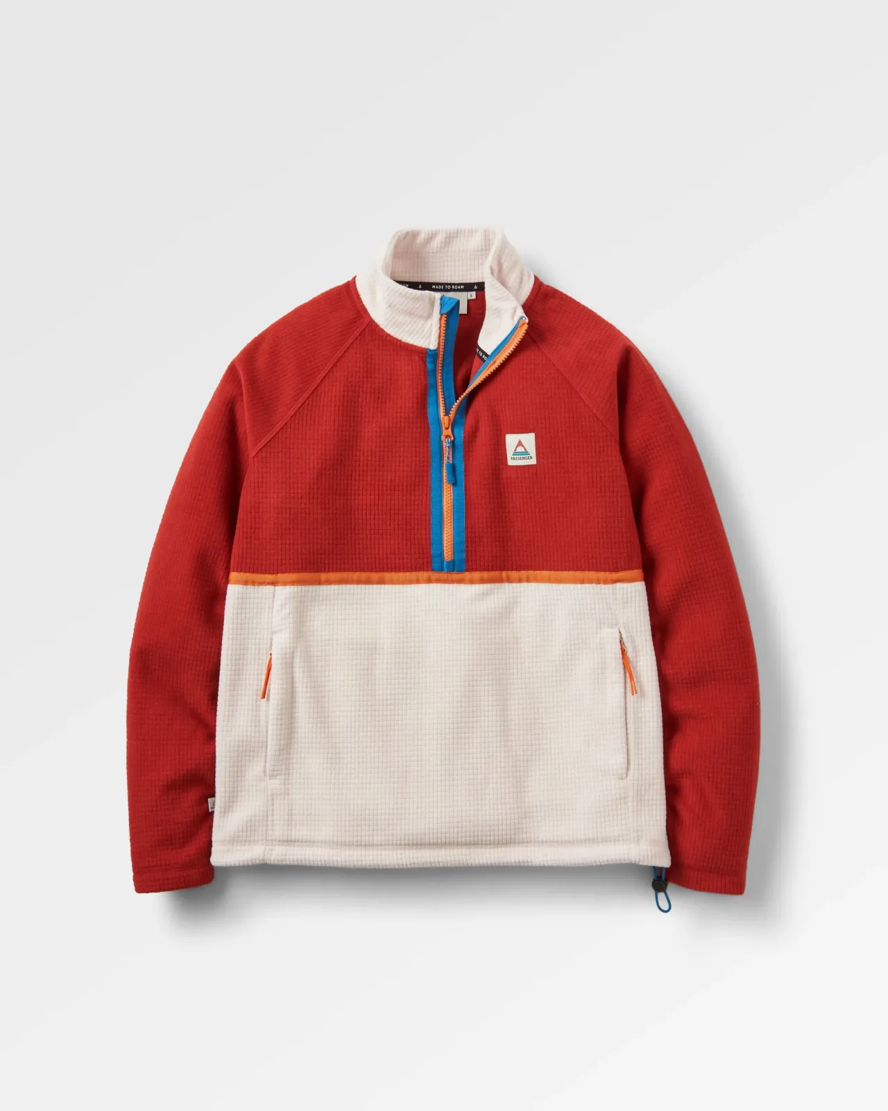 Hot Off Trail recycelter Grid-Polarfleece - Rotocker/Birke Damen Oberteile
