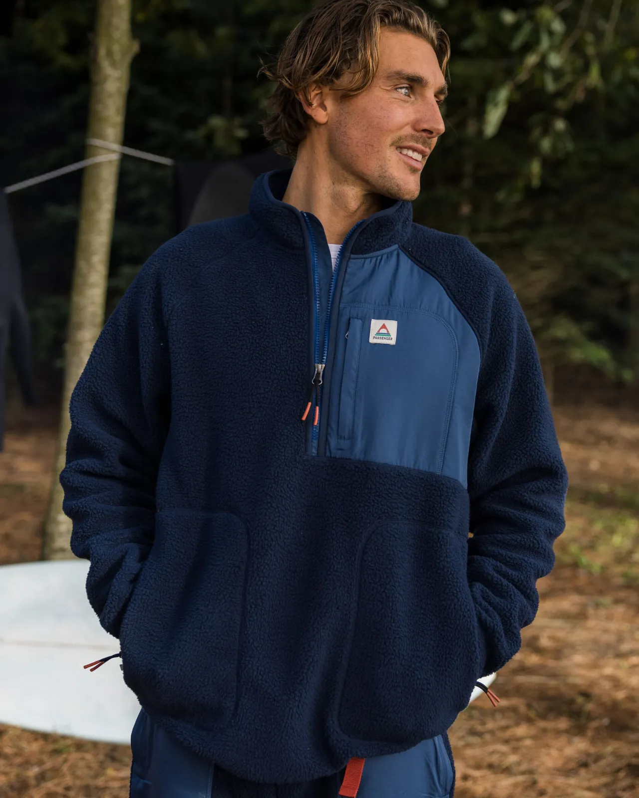 Discount Offgrid 2.0 1/2 Zip Recyceltes Sherpa-Fleece - Tiefes Marineblau Herren Fleece | Fleece