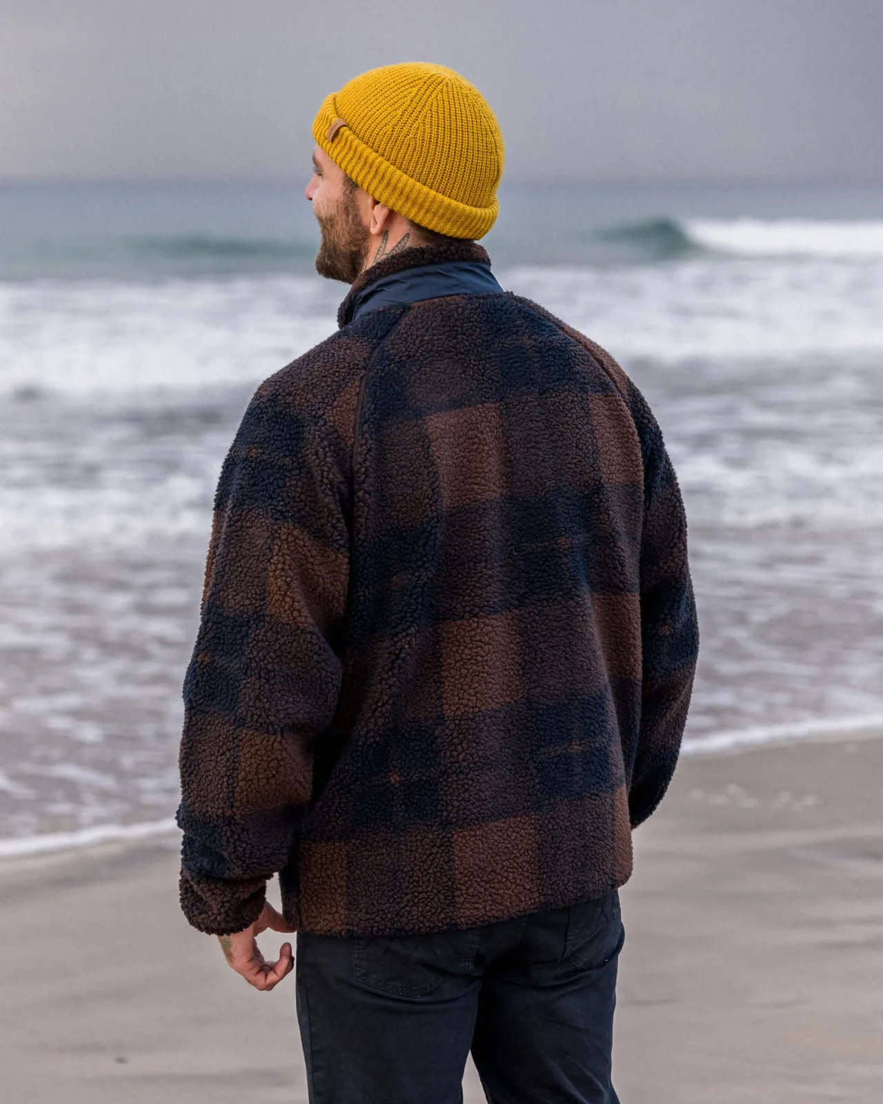 offroad_recycelter_sherpafleece_mit_halbem_reiverschluss__kastanietiefes_marineblau_karo_3.webp New Offroad Recycelter Sherpa-Fleece mit halbem Reißverschluss - Kastanie/Tiefes Marineblau Karo Herren Fleece | Fleece