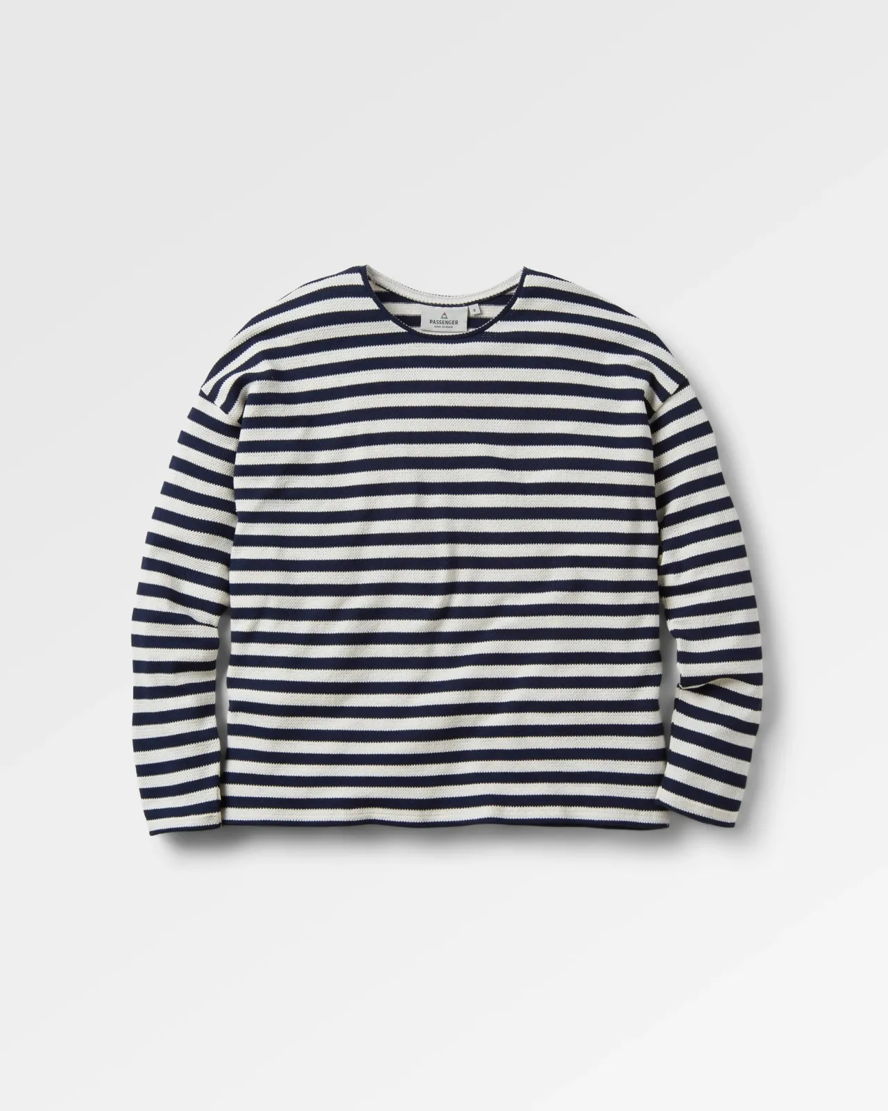 Hot Panorama Gestreiftes Langarmshirt - Tiefes Marineblau Damen Oberteile & T-shirts
